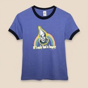 AA Wizard of Oz Tin Man "If I Only Had a Heart" Ringer Tee Size M NWOT